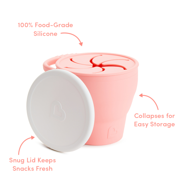 Silicone Snack Cup Coral (Coral Speckled)