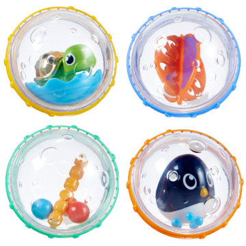 Float & Play Bubbles Bath Toy, 4 Pack