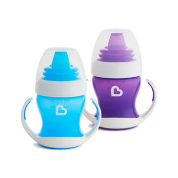 Gentle™ Baby Transition Trainer Cup, 4oz/118ml - Purple & Blue, 2 Pack
