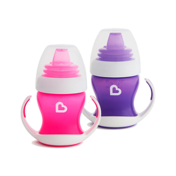 Gentle™ Baby Transition Trainer Cup, 4oz/118ml - Pink & Purple, 2 Pack