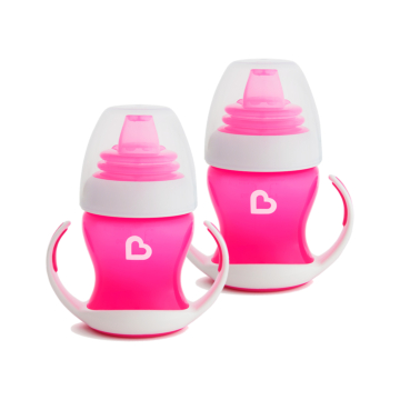 Gentle™ Baby Transition Trainer Cup, 4oz/118ml - Pink, 2 Pack