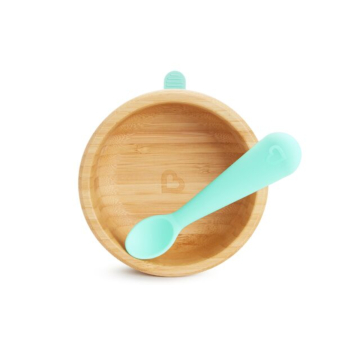 Bambou Suction Bowl + Spoon Set