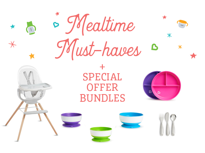 Make mealtimes colourful with Munchkin baby and toddler weaning and feeding essentials