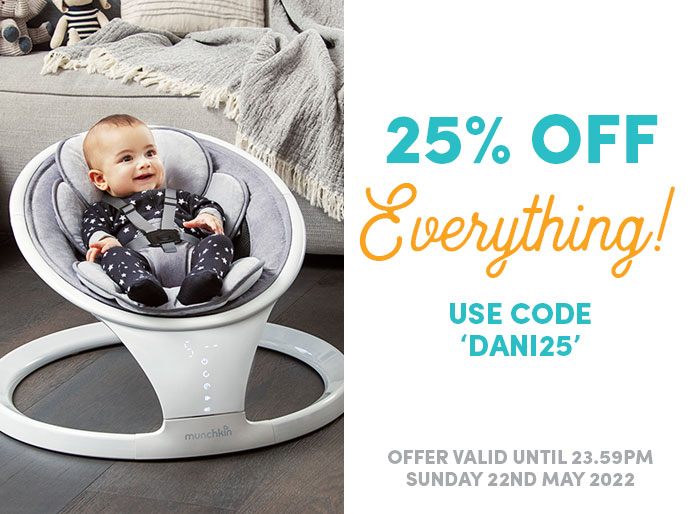Get 25% off all products on munchkin.co.uk using code DANI25 at checkout. Offer ends 23:59 Sunday 22nd May 2022.
